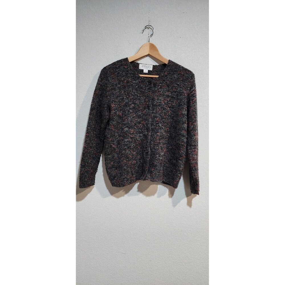 Vintage Casual Corner Brown Wool Blend Button Front Grannycore Cardigan Size PM